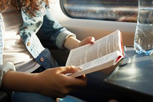 Reading on the train