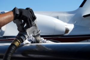 fueling up an aircraft