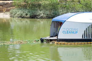 the ocean cleanup vessel cleans plastic from a river