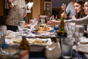 Family Thanksgiving table